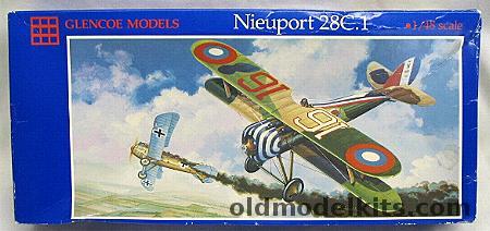 Glencoe 1/48 Nieuport 28 C.1 With Three Atlee Updates / Toms PE / Metal Guns -  Rickenbacker / O'Neal / Campbell / Lufbery, 05114 plastic model kit